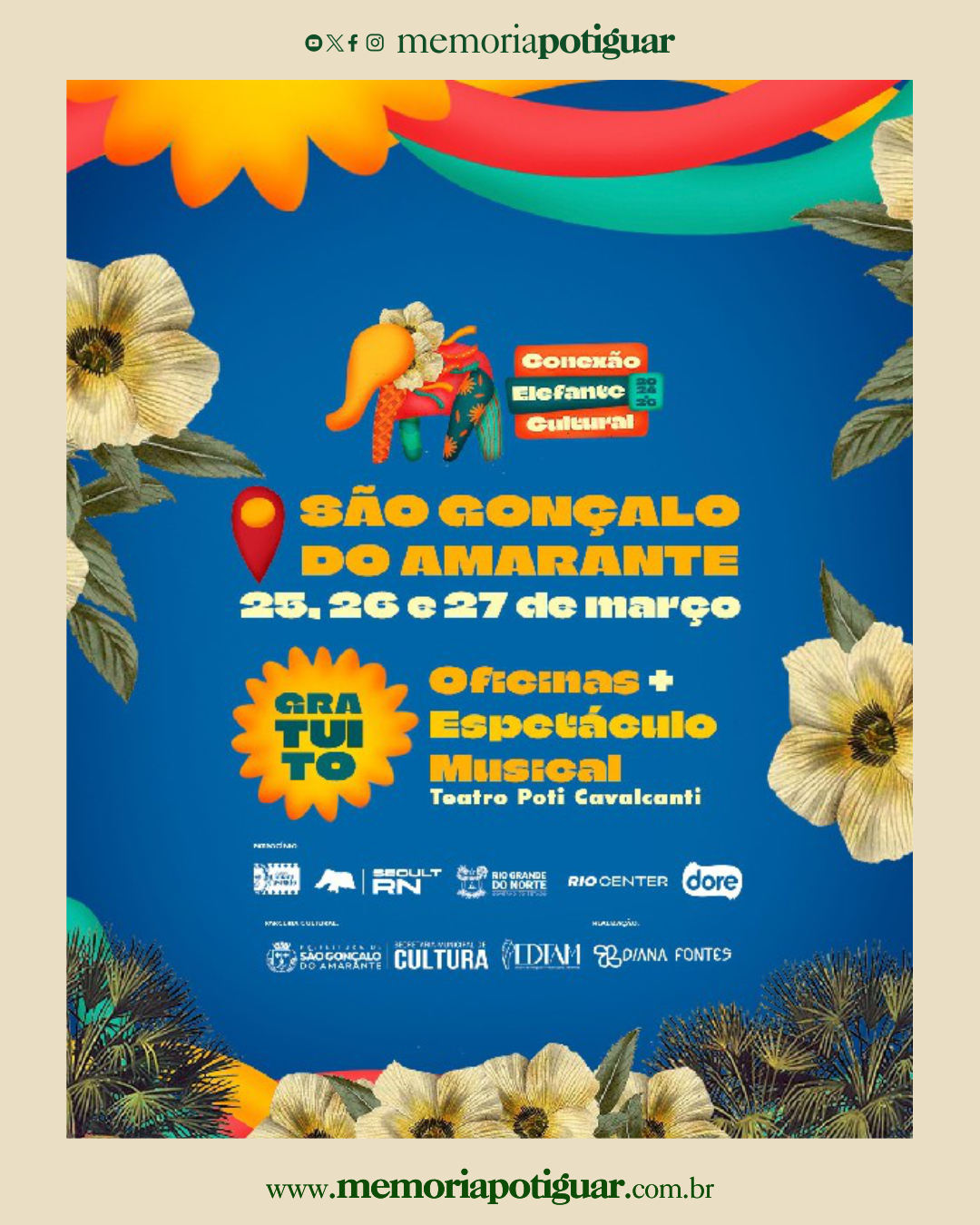 No momento, você está visualizando São Gonçalo recebe Conexão Elefante Cultural: três dias de arte e oficinas gratuitas com inscrições abertas.